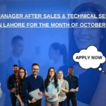 Assistant Manager After Sales & Technical Services Job in Lahore for the Month of October