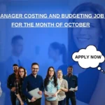 Assistant Manager Costing and Budgeting Job in Karachi for the Month of October