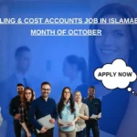 Manager Billing & Cost Accounts Job in Islamabad for the Month of October